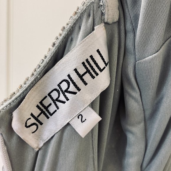 Sherri Hill Sequin Silver Dress - Picture 4 of 8
